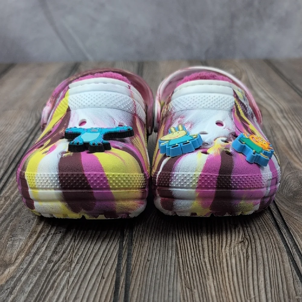 CROCS Size C11 Kids Fuzzy-lined Mable Color With Jibbitz